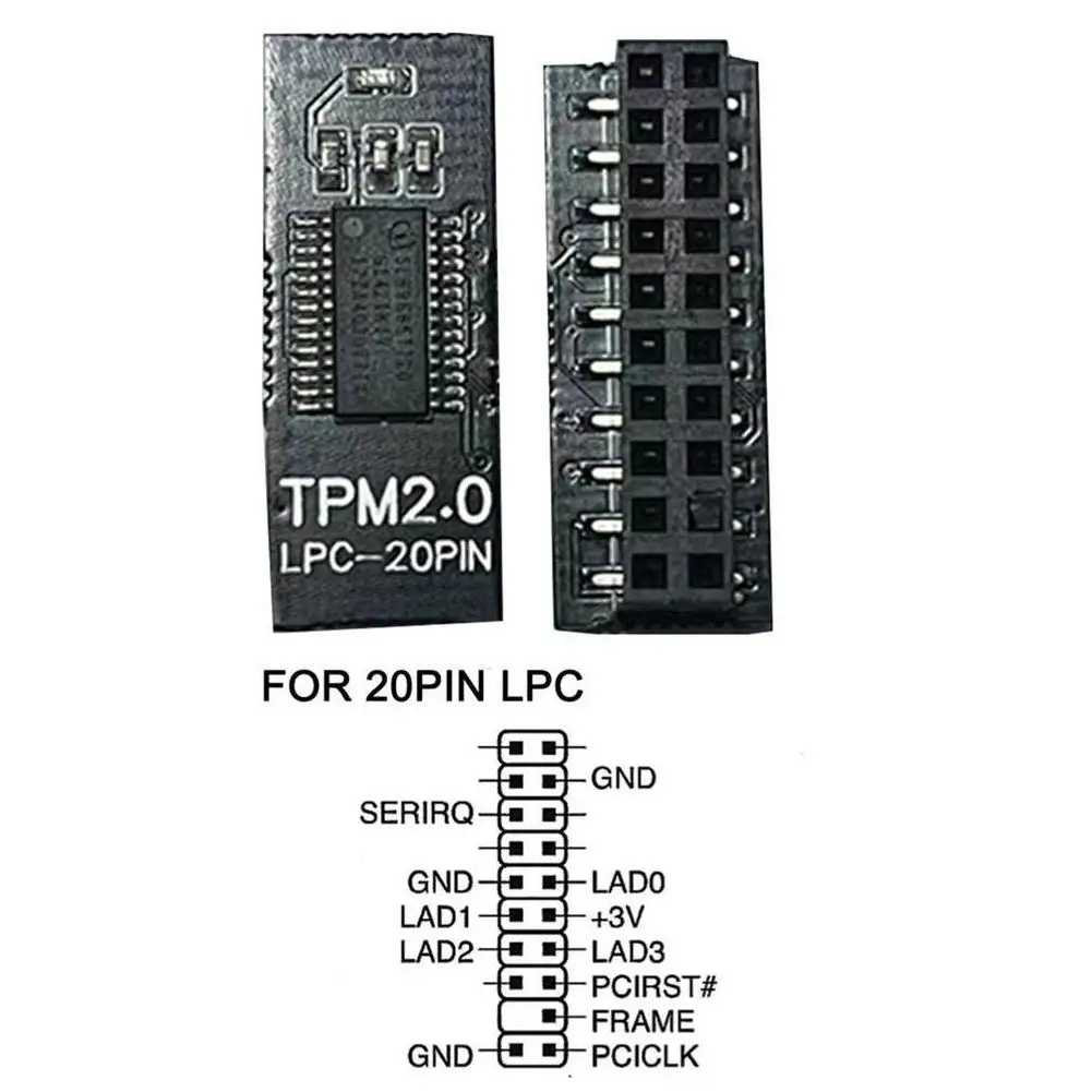 14-контактный интерфейс lpc msi модуль безопасности tpm2 - Фотография_3