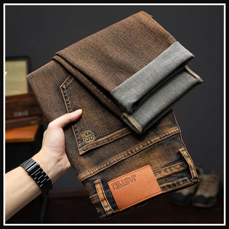 High-end retro jeans for men spring - Фотография_2