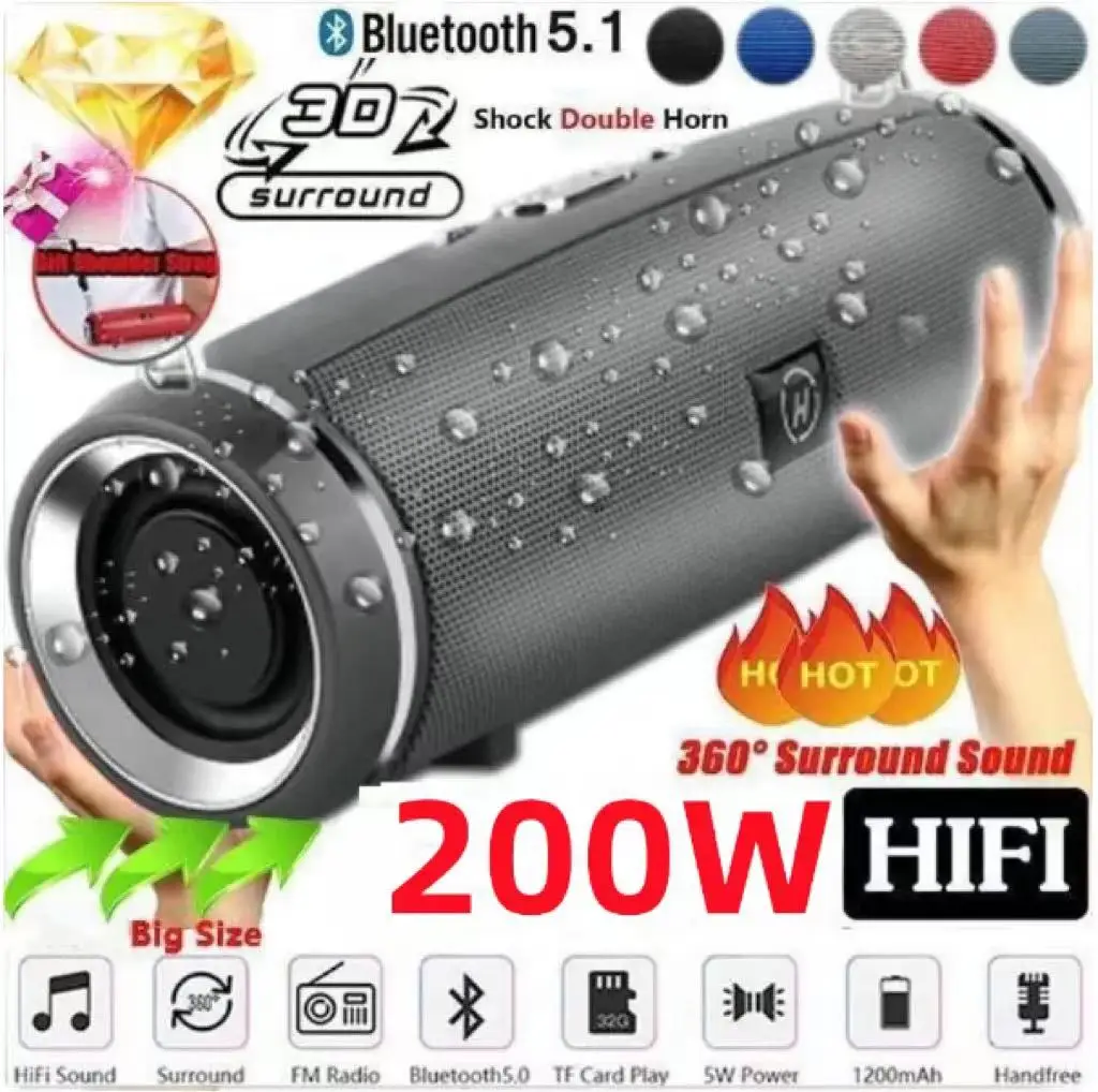 Портативный динамик bluetooth ipx7