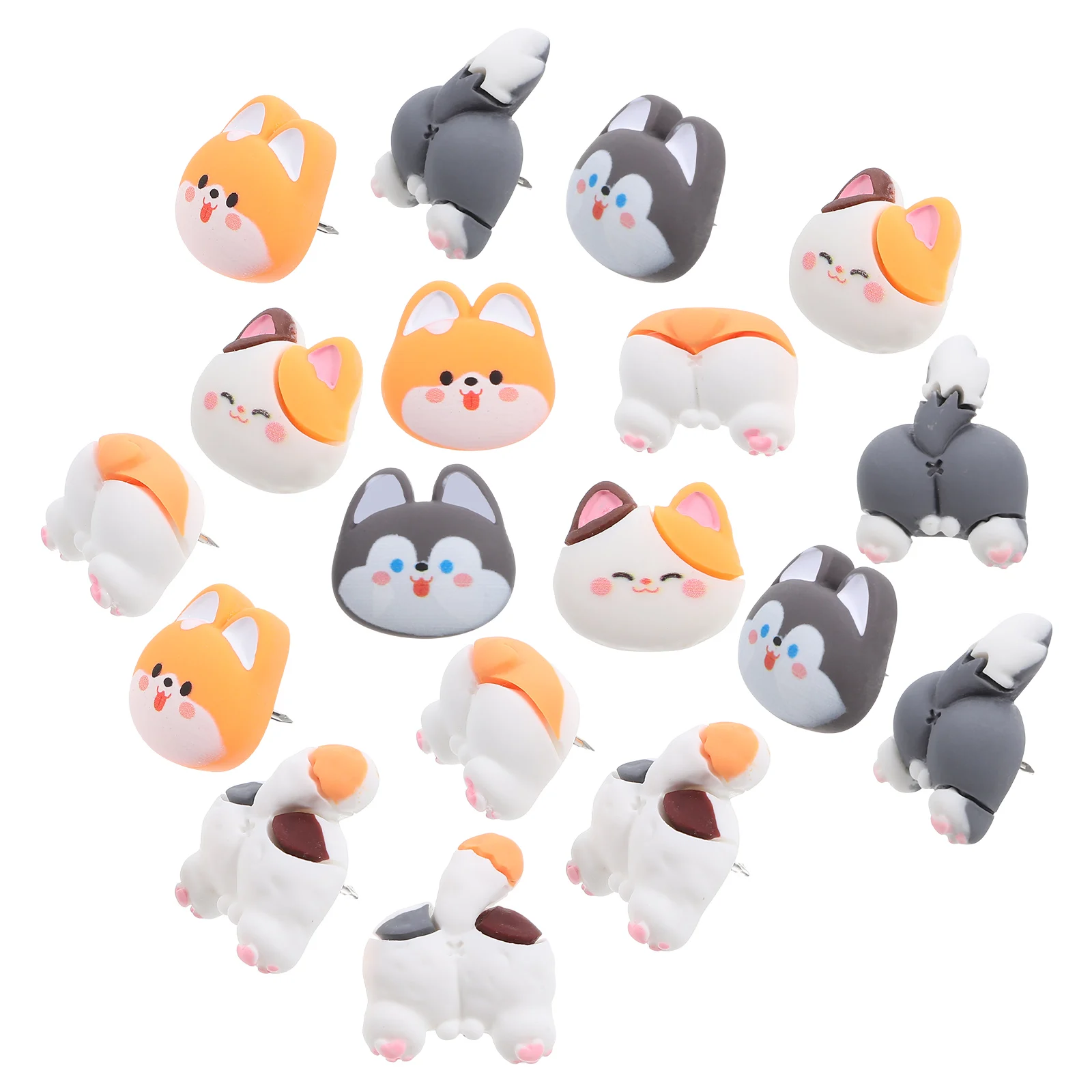 Канцелярские кнопки с животными