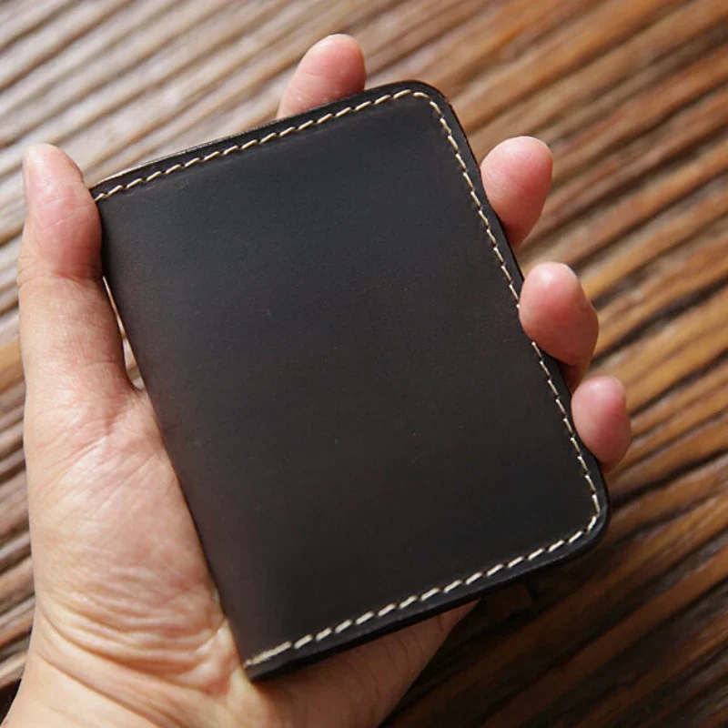 Кожаные чехлы для карт crazy horse в стиле ретро - Фотография_4