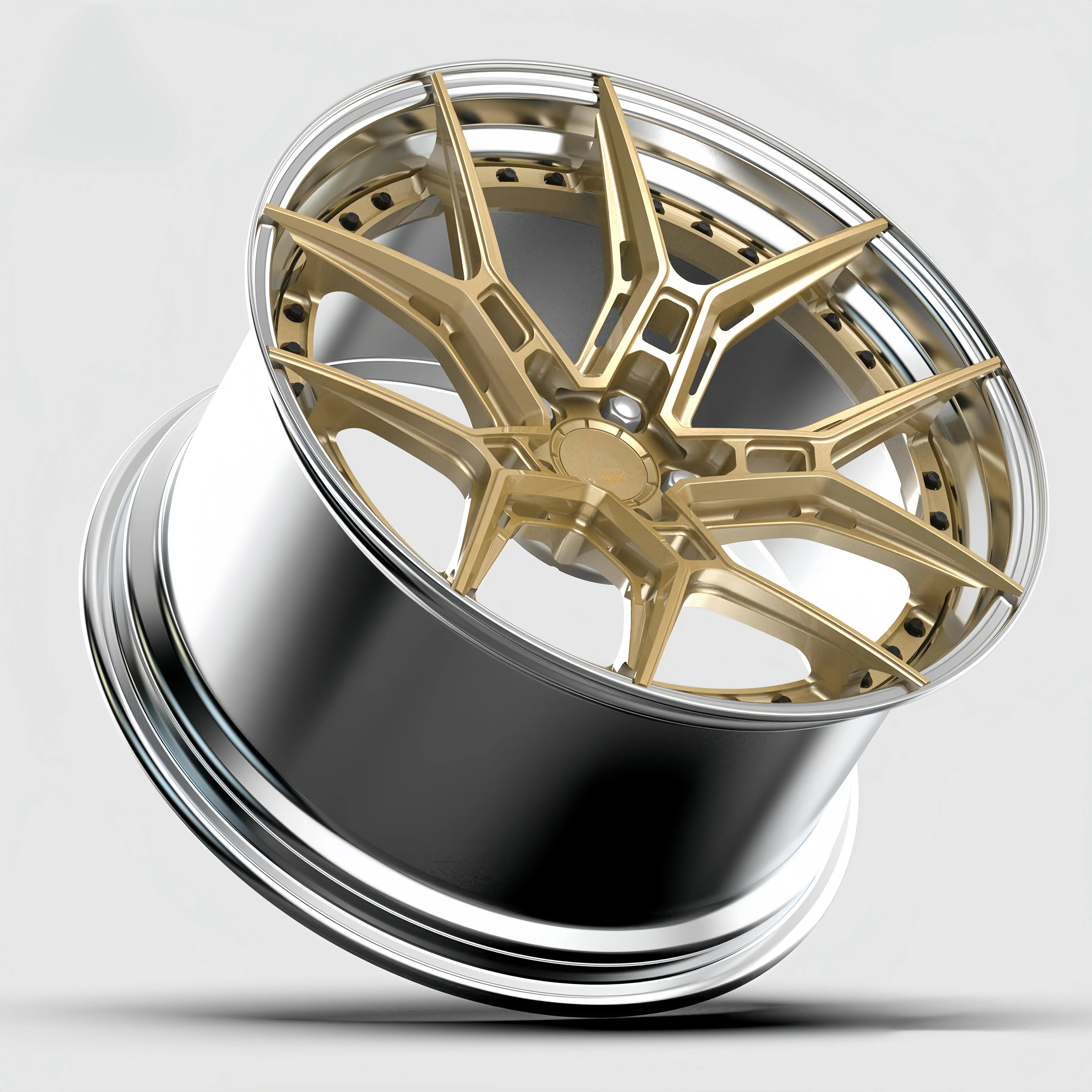 Hot sale custom 2 pieces deep concave spokes aluminum alloy 5x120 5x114 - Фотография_3