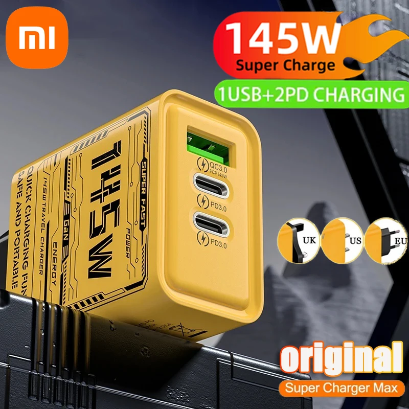 Xiaomi 145w ultra fast charging 3-портовый pd usb type-c qc 3