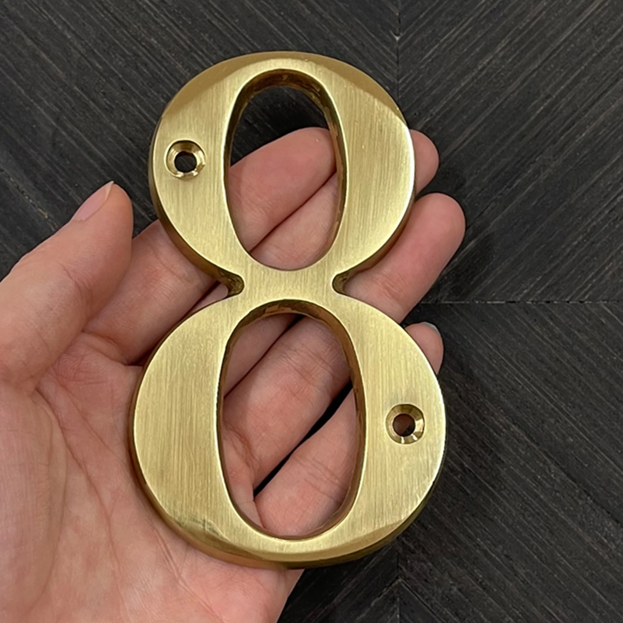 101 мм, твердый латунный номер дома - Фотография_5