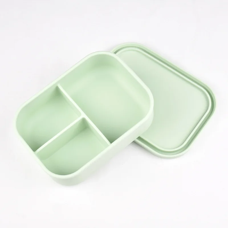 Силиконовый 3-решетчатый ланч-бокс - Фотография_6