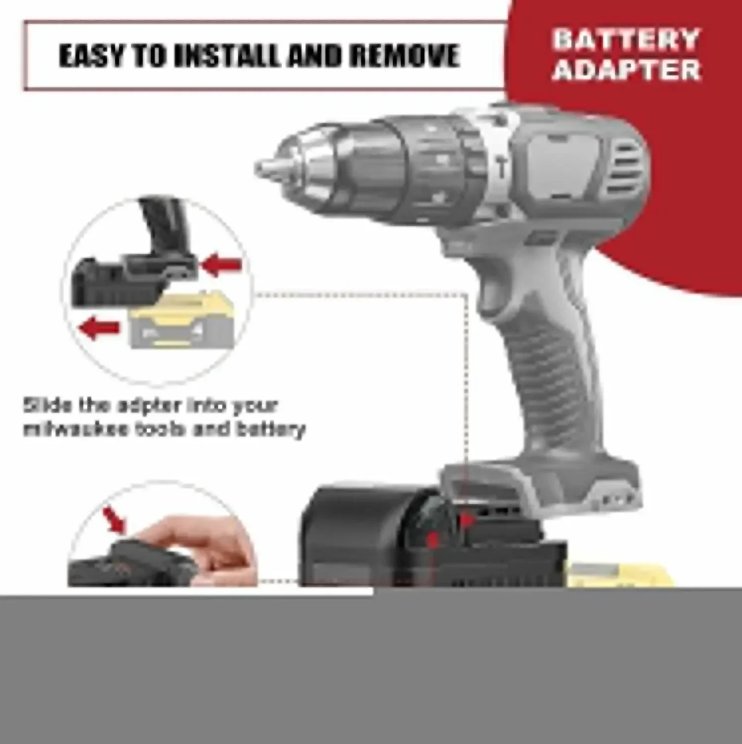 Адаптер для аккумулятора dewalt в milwaukee - Фотография_3