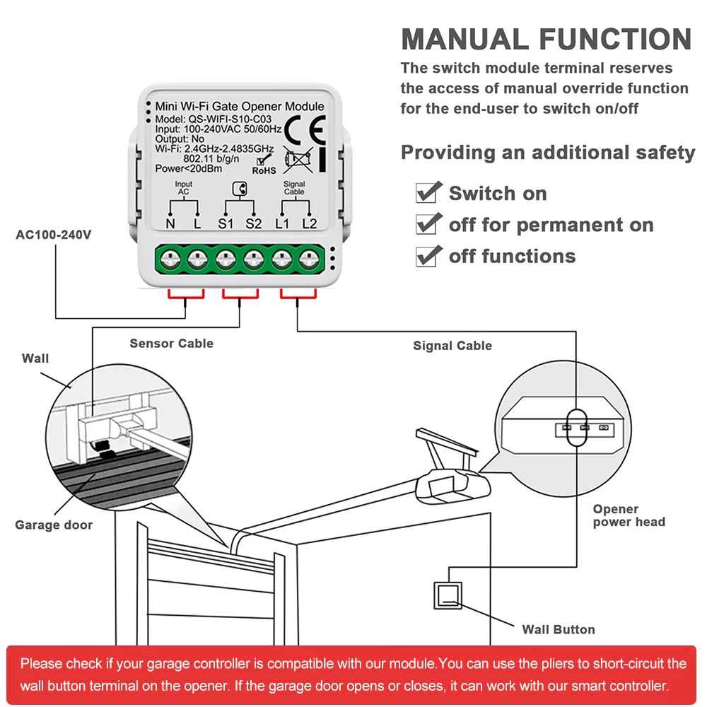 Tuya mini wifi устройство открывания - Фотография_2