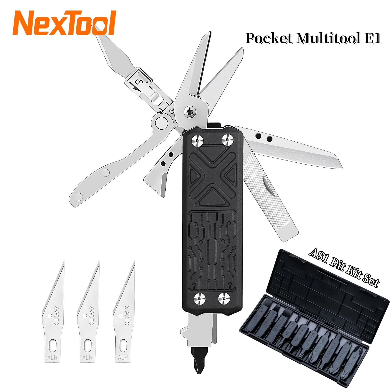 Nextool 10 в 1, карманный многофункциональный инструмент e1