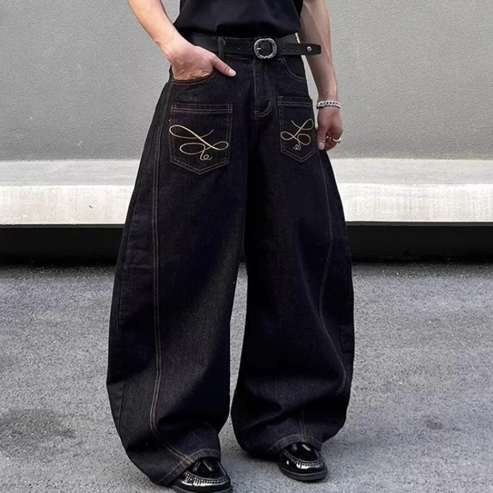 Лето 2022, новые мужские джинсы с карманами y2k - Фотография_6