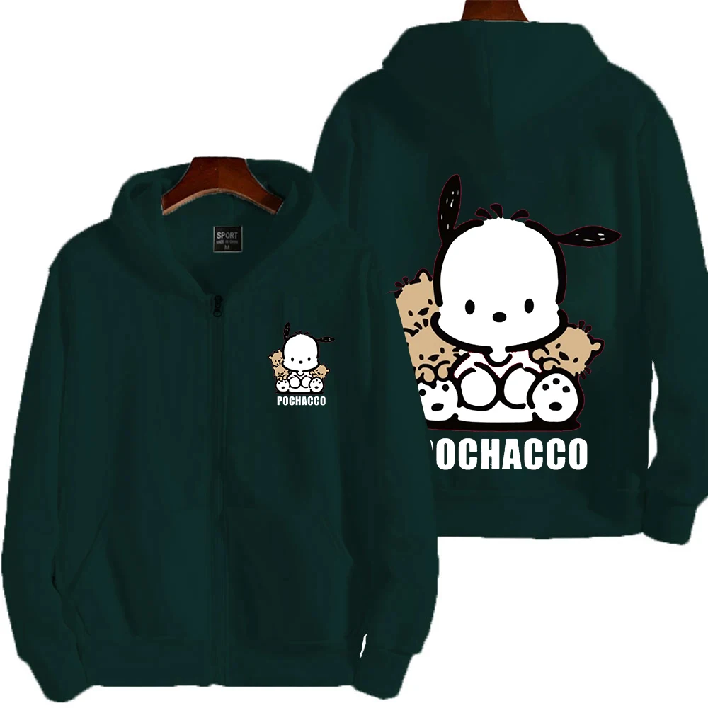 Pochacco мужская толстовка на молнии с героями мультфильмов - Фотография_5