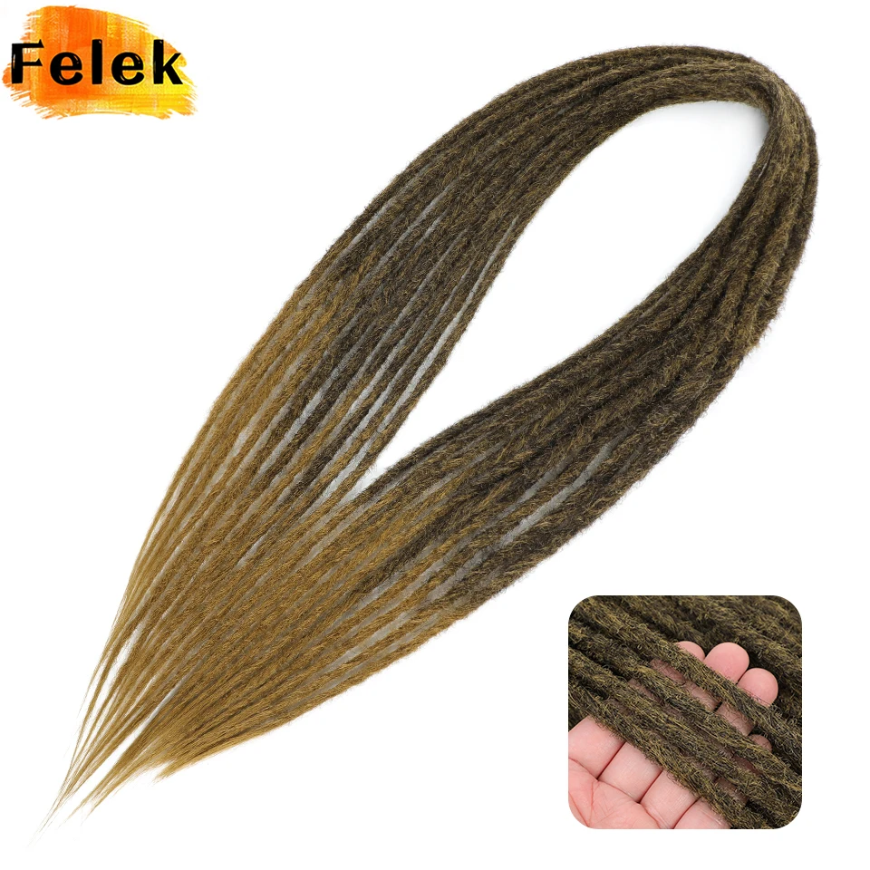 24-дюймовые мягкие двусторонние дреды для наращивания волос