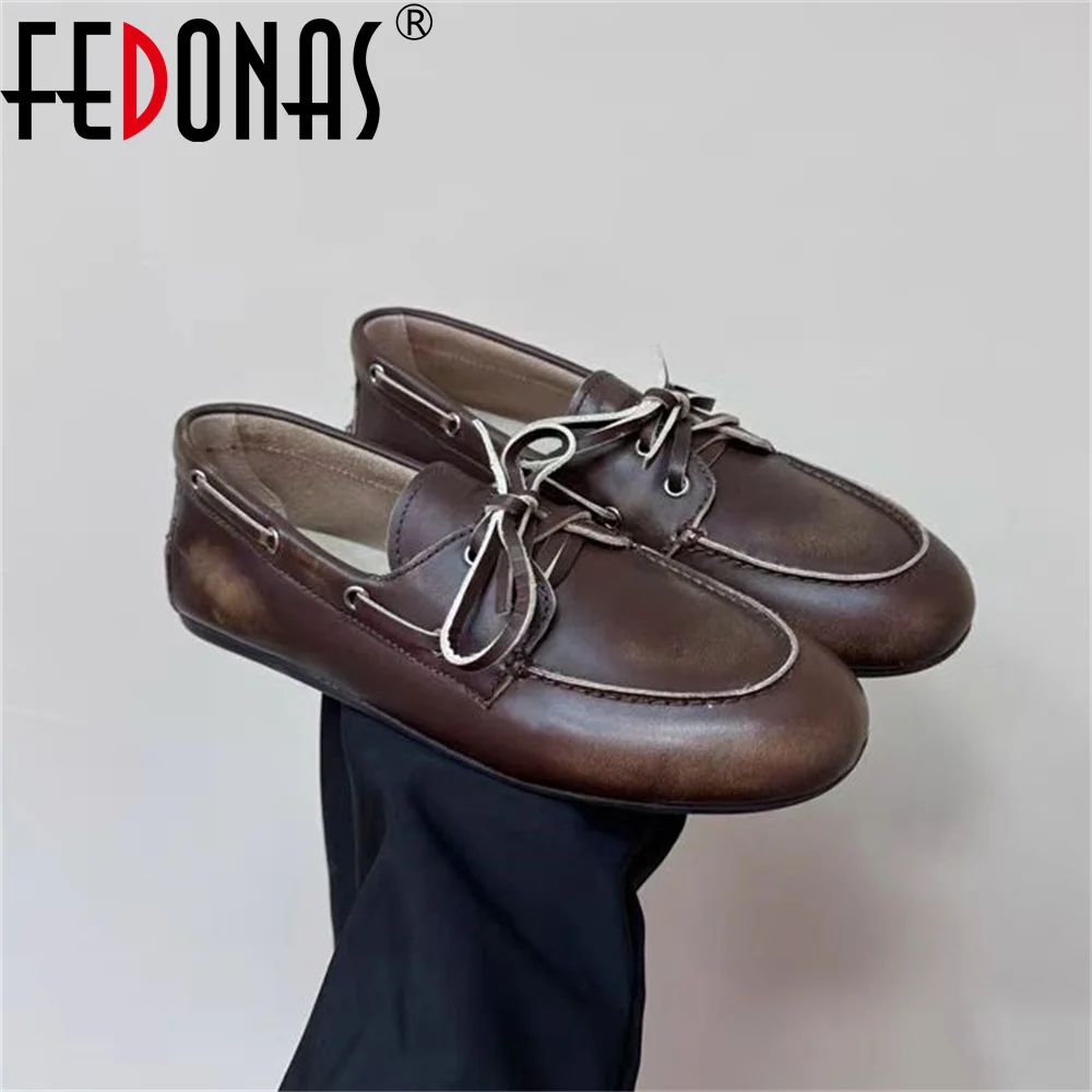 Fedonas ins, туфли на плоской подошве из натуральной кожи