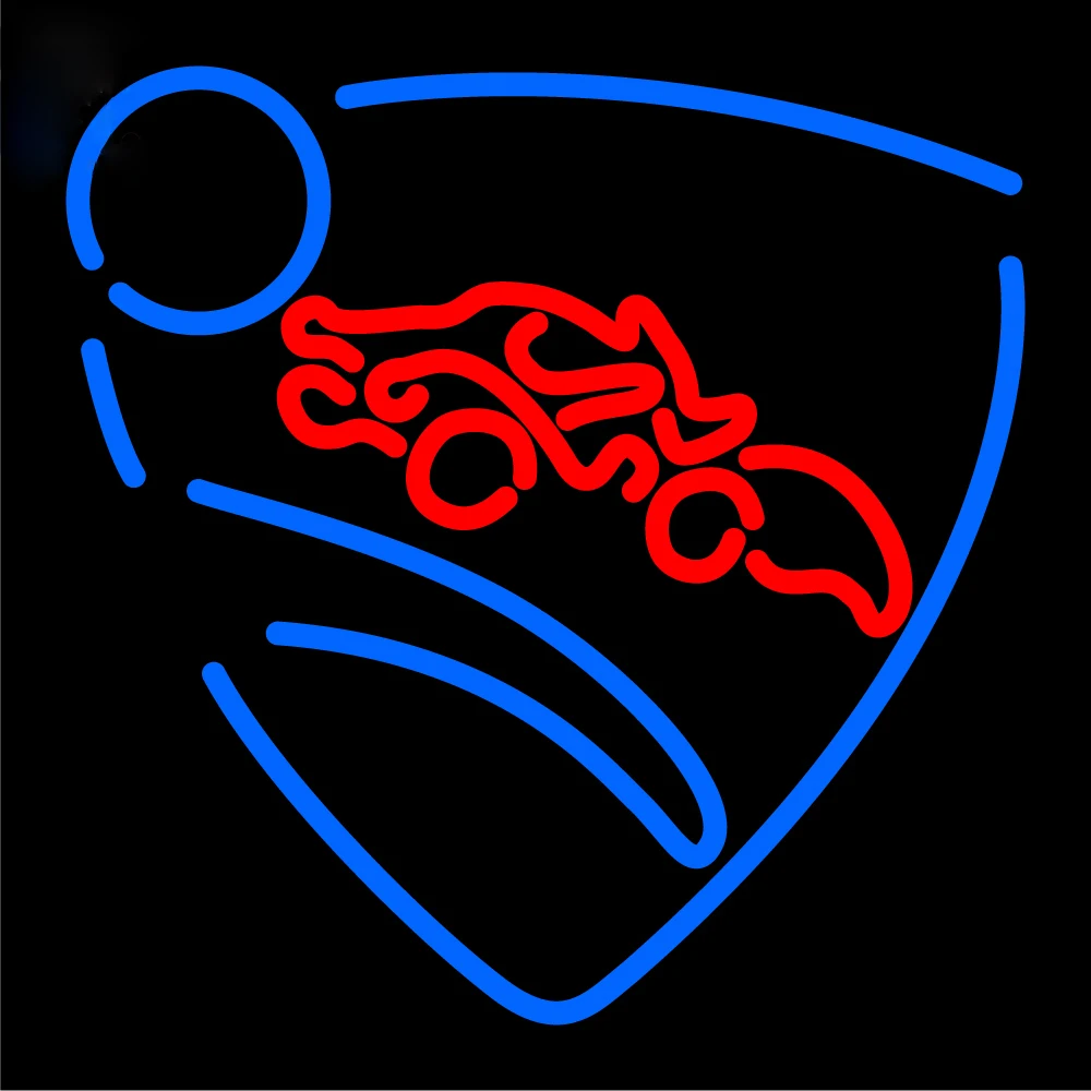 Неоновая вывеска rocket league