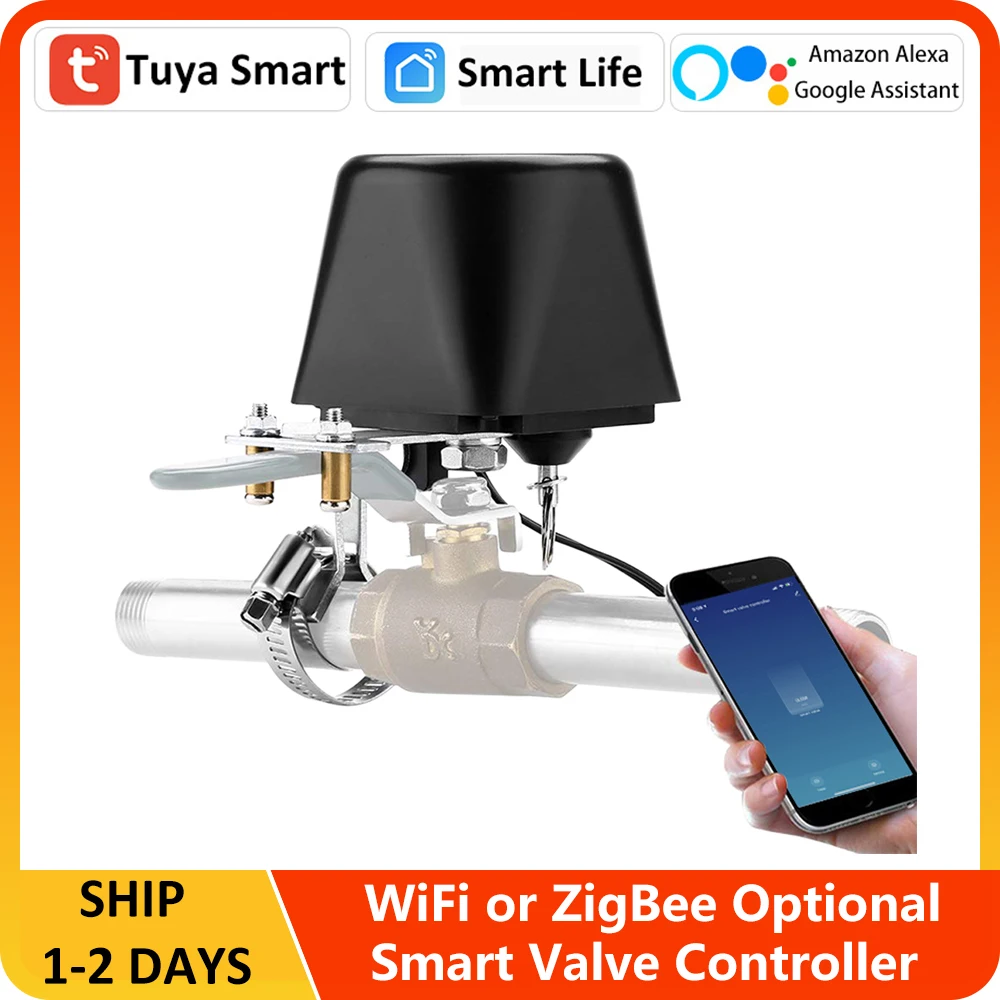 Tuya smart wifi zigbee клапан утечки
