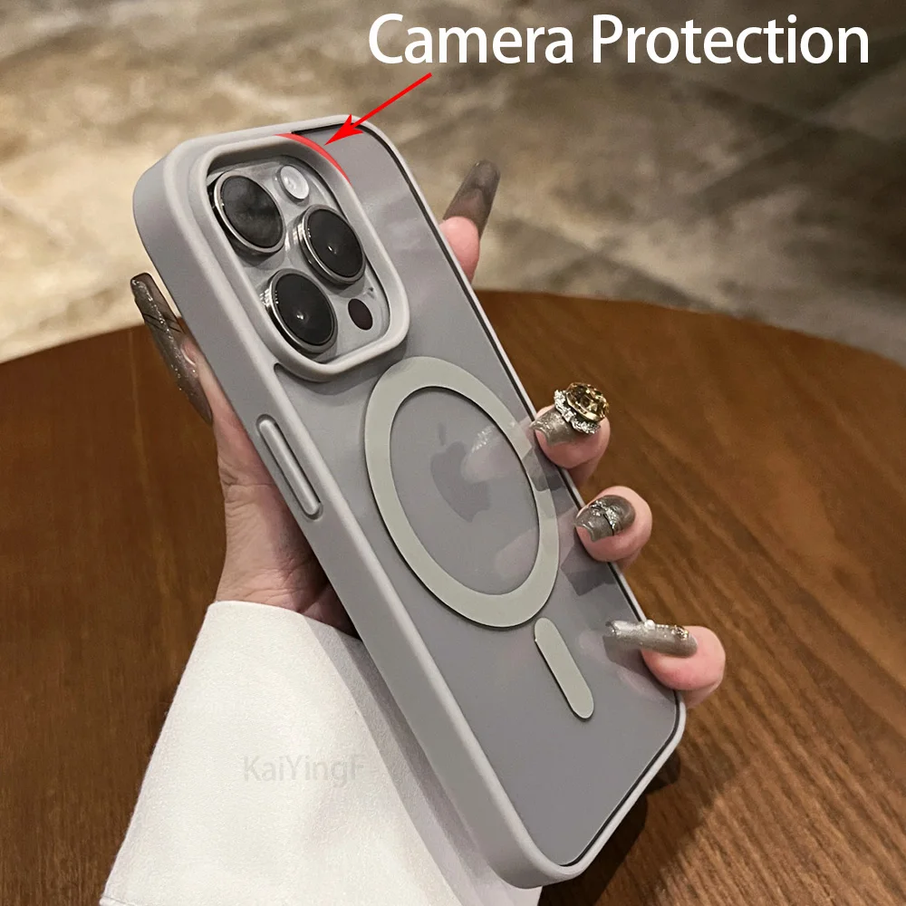 Роскошный прозрачный чехол magsafe для iphone 16 - Фотография_2