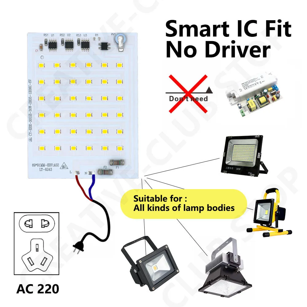 Smart ic led chip 10 вт 20 вт 30 - Фотография_5