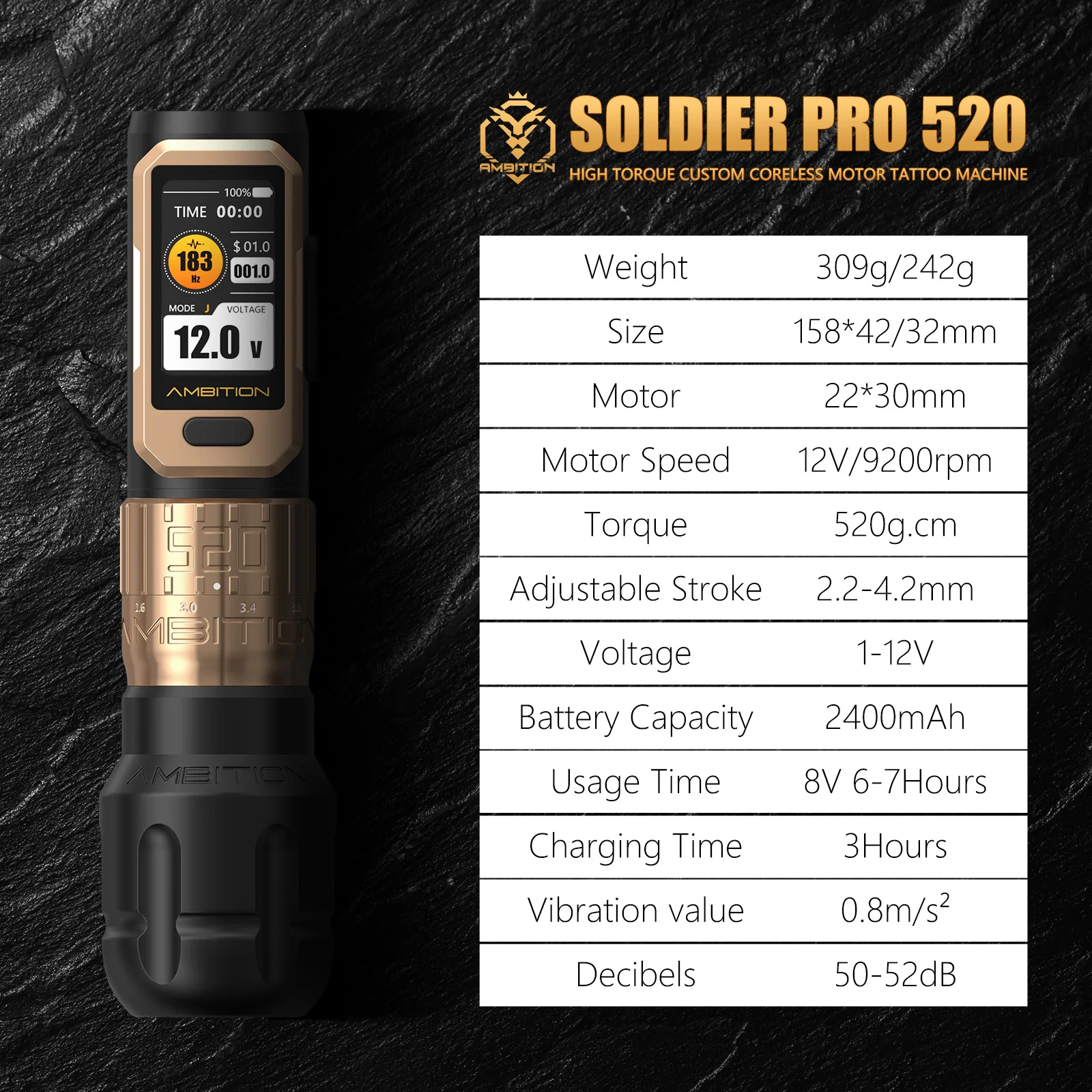 Беспроводная тату-машинка ambition soldier pro 520 - Фотография_2