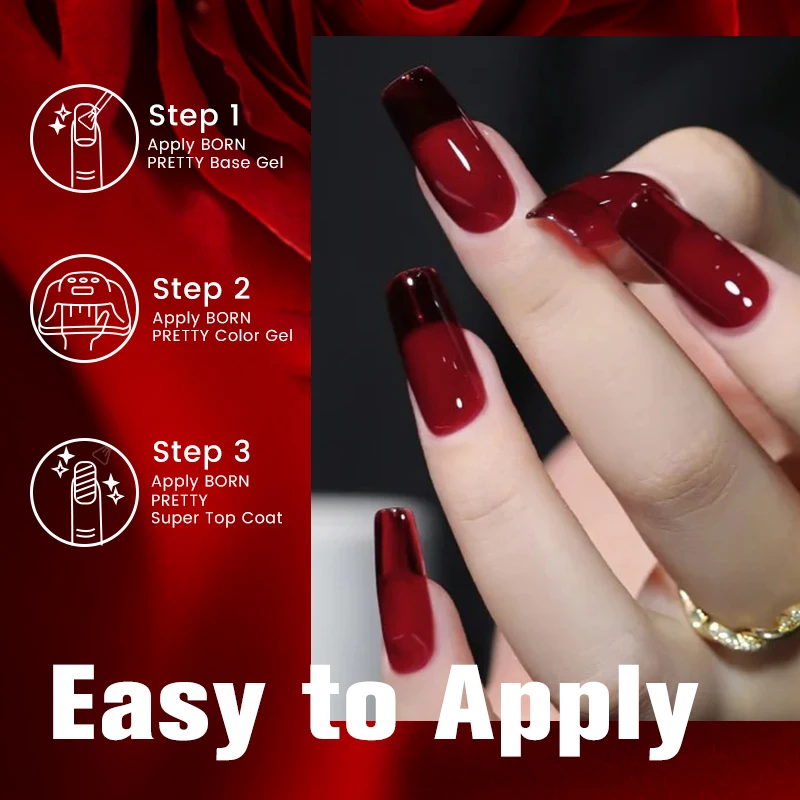 Blood red желейный гель-лак для - Фотография_4