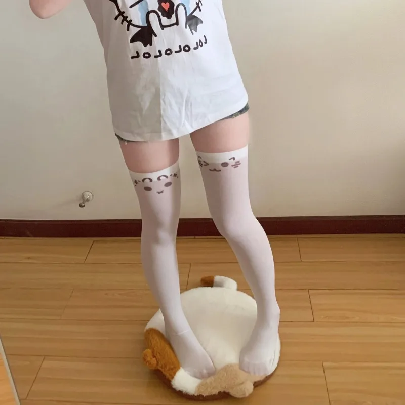 Японские носки до бедра kawaii expression - Фотография_4