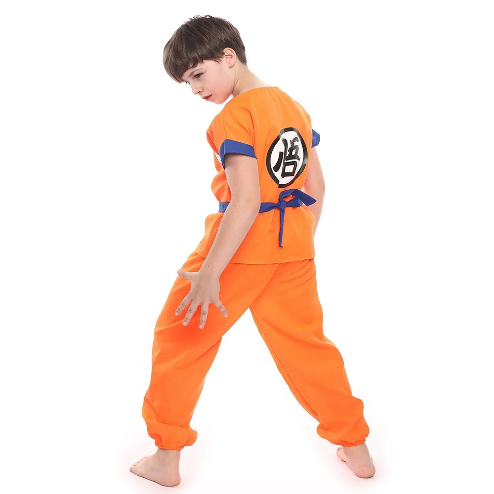 Костюмы для косплея на хэллоуин для мальчиков и девочек son goku для детей - Фотография_5