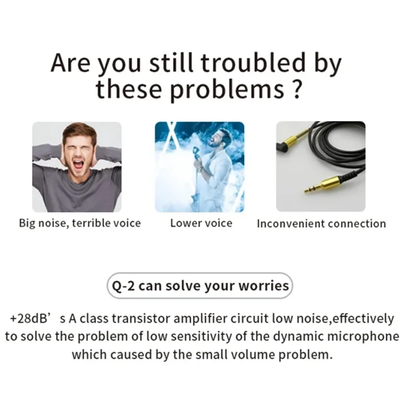 Черный динамический предусилитель для микрофона 2 2 в - Фотография_2