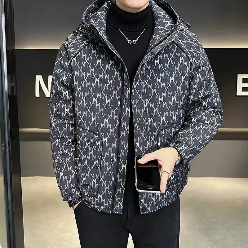 Мужская куртка, зимняя ветрозащитная теплая пуховая куртка - Фотография_4