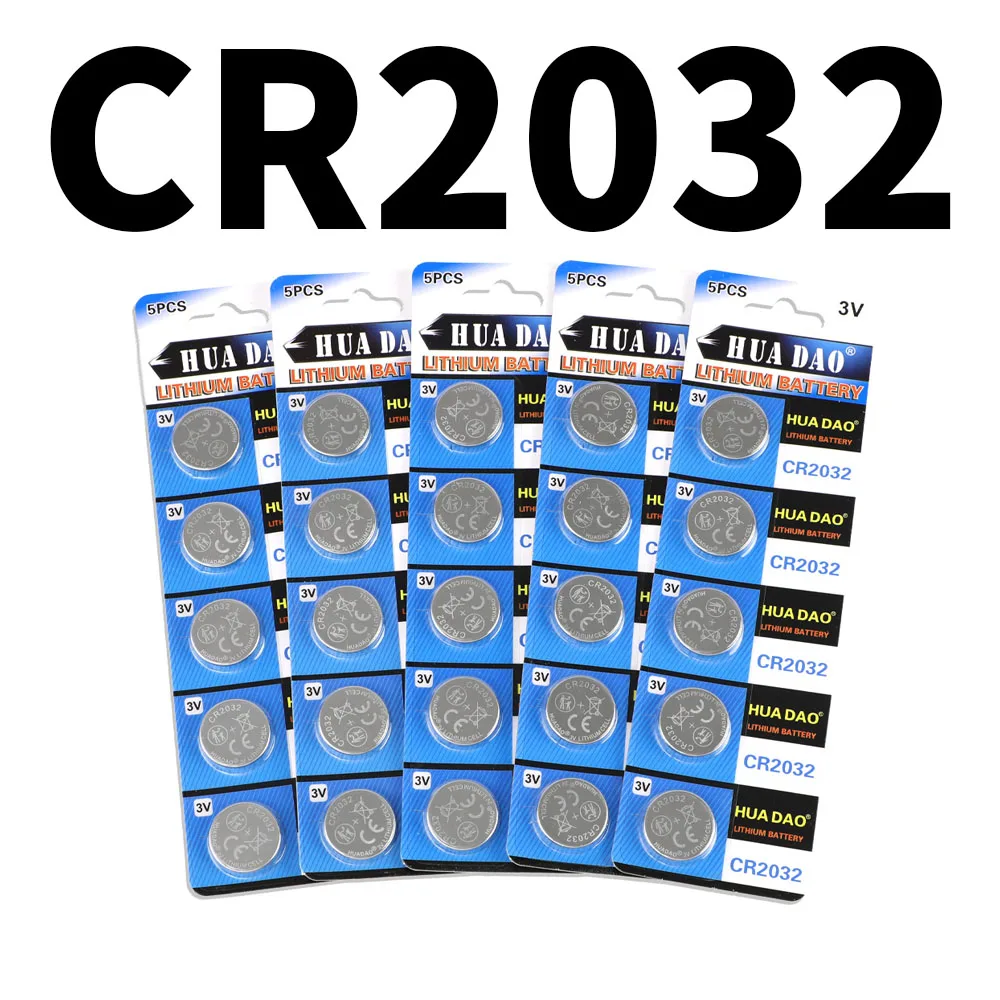 Huadao cr2032 3 в литиевая батарея 200 мач высокой емкости для часов