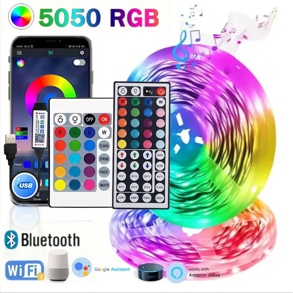 1-30 м usb клейкая rgb светодиодная