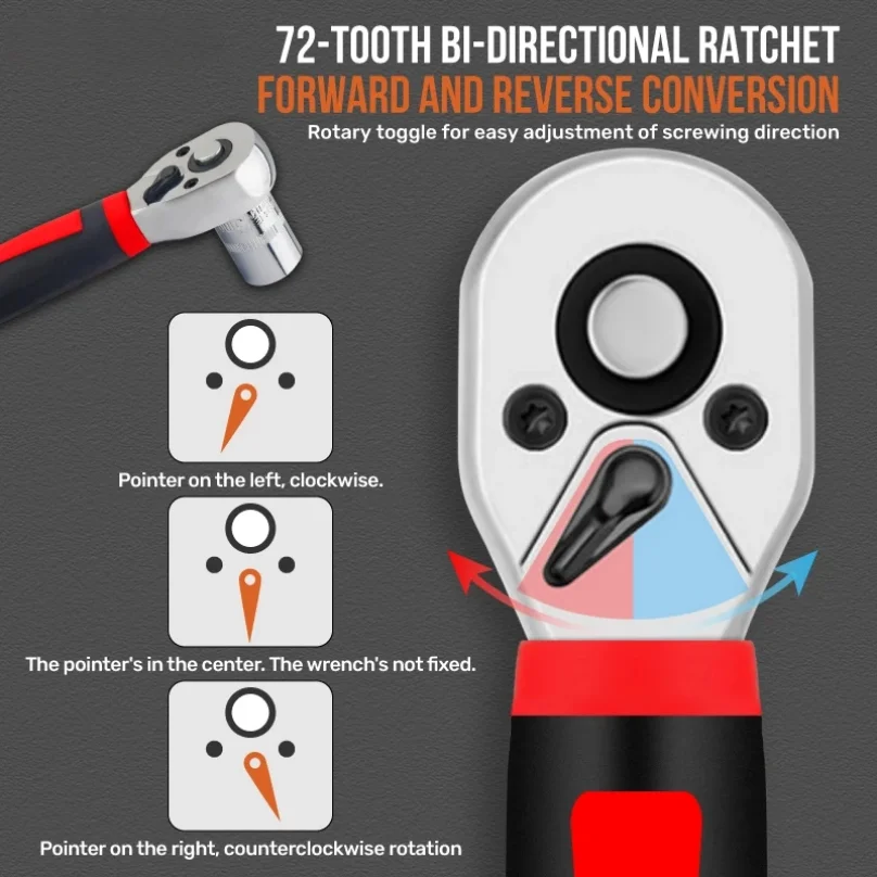 Быстросъемный храповой механизм и набор бит apollo 1/4 дюйма - Фотография_4