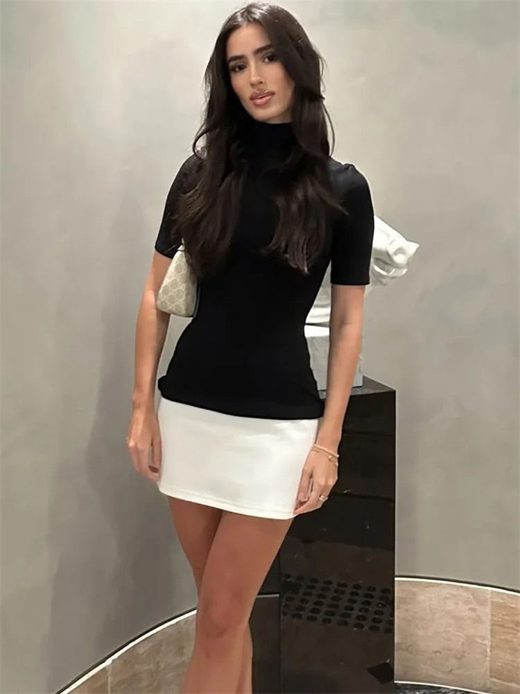 Летнее женское контрастное мини-платье tossy - Фотография_3