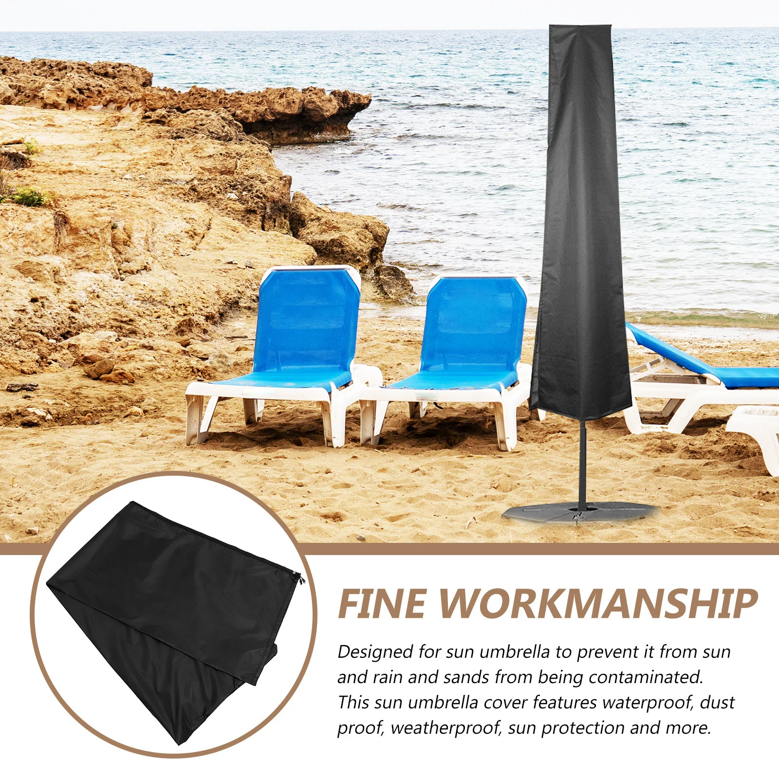 Водонепроницаемый чехол для зонта для патио - Фотография_6