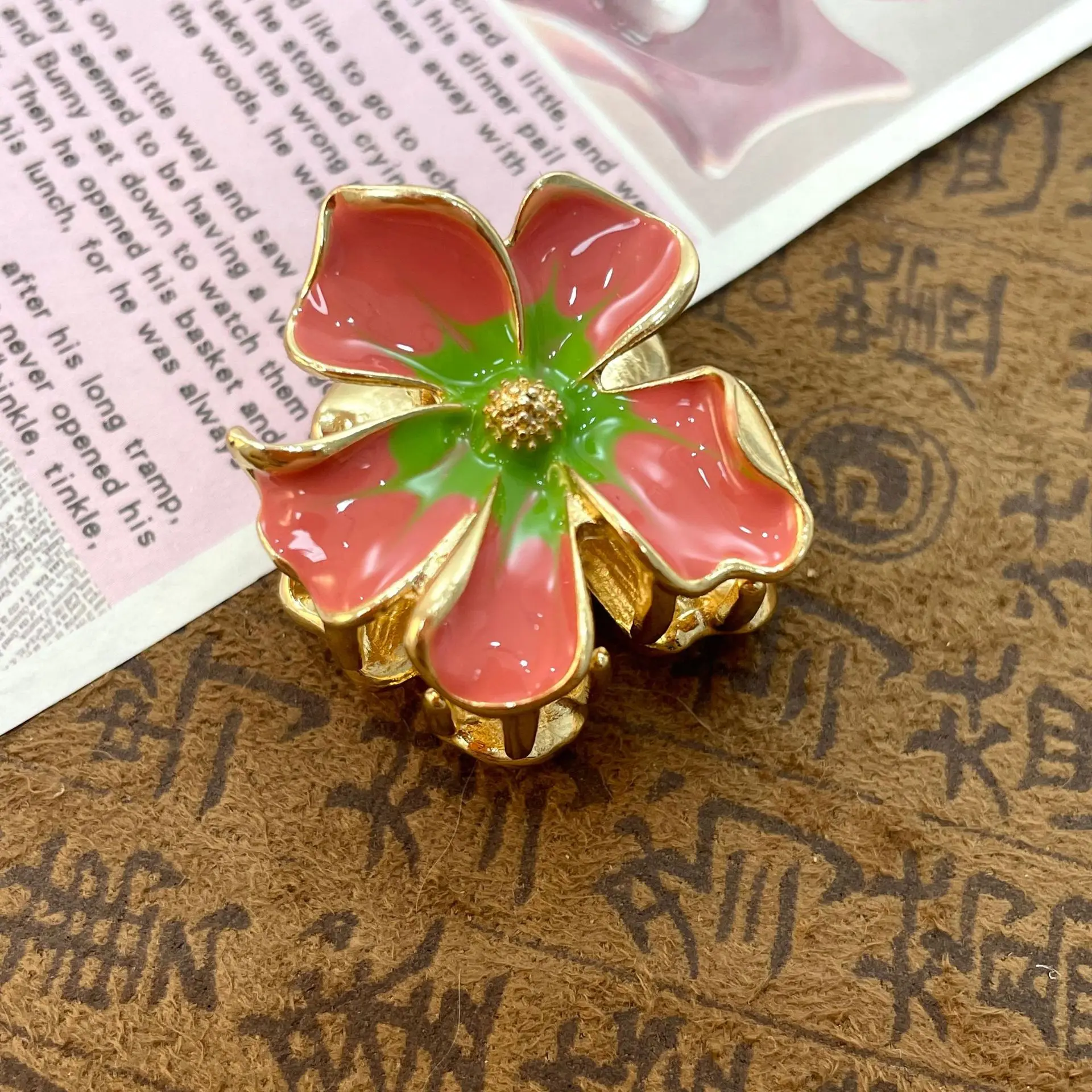 Новый 3 см мини-заколки для волос из сплава gardenia - Фотография_4