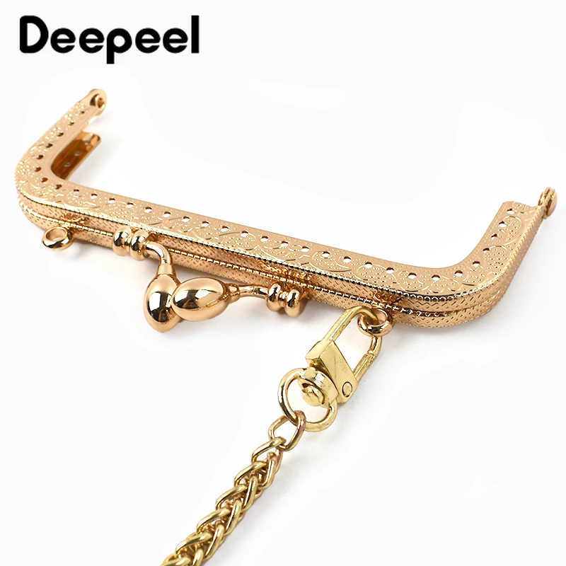 8,5-20 см металлическая золотая тисненая сумка с ручкой - Фотография_6