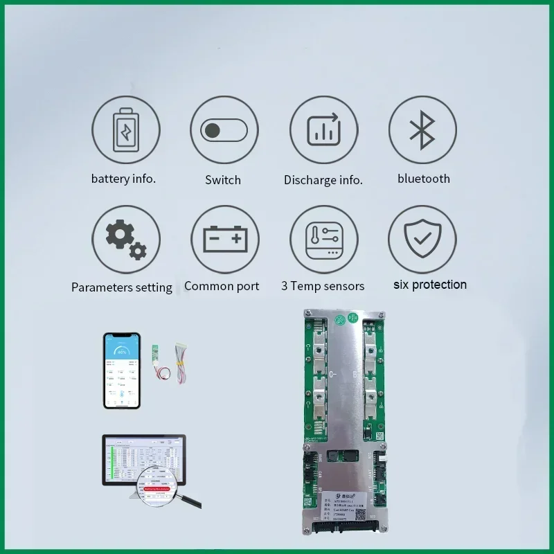 Jbd bms 16s 48v lifepo4 200a smart - Фотография_6