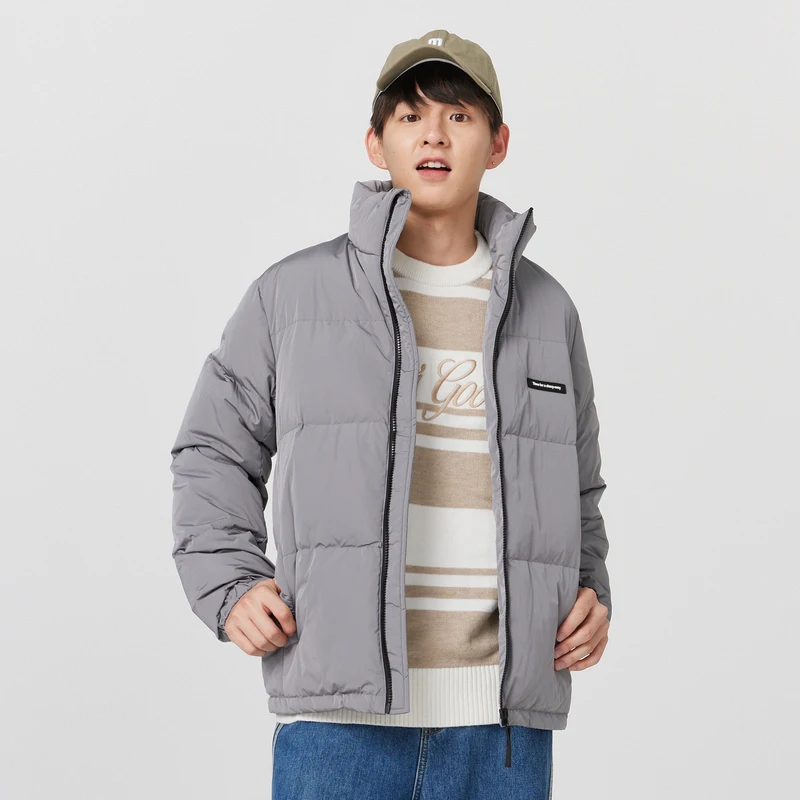 Metersbonwe мужская и женская короткая куртка-пуховик с воротником-стойкой - Фотография_6