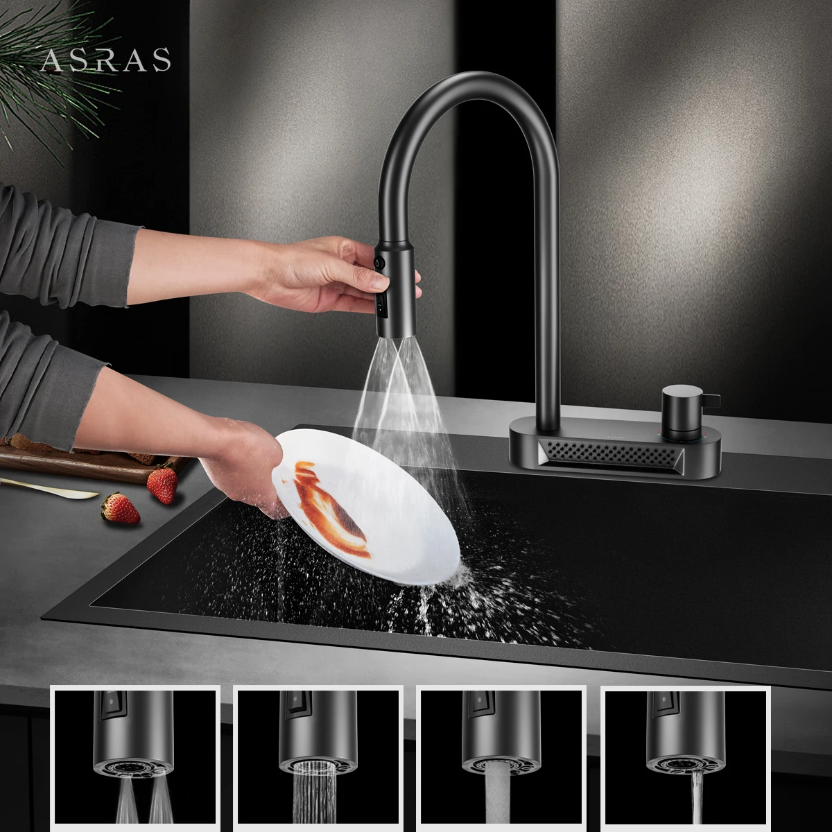 Asras 304 кухонный смеситель из нержавеющей стали - Фотография_4