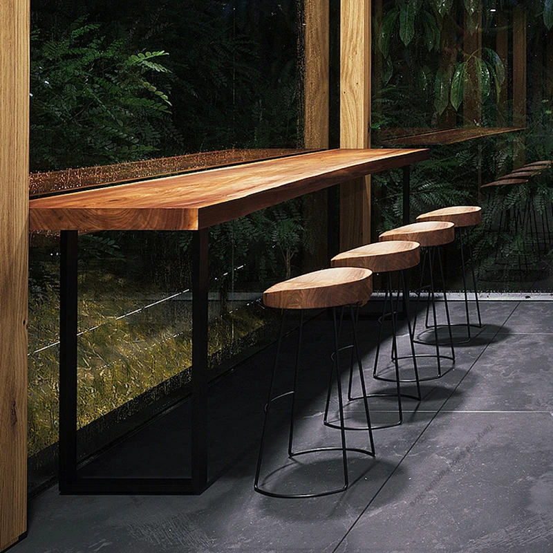 Скандинавский оригинальный барный стол из массива дерева - Фотография_5