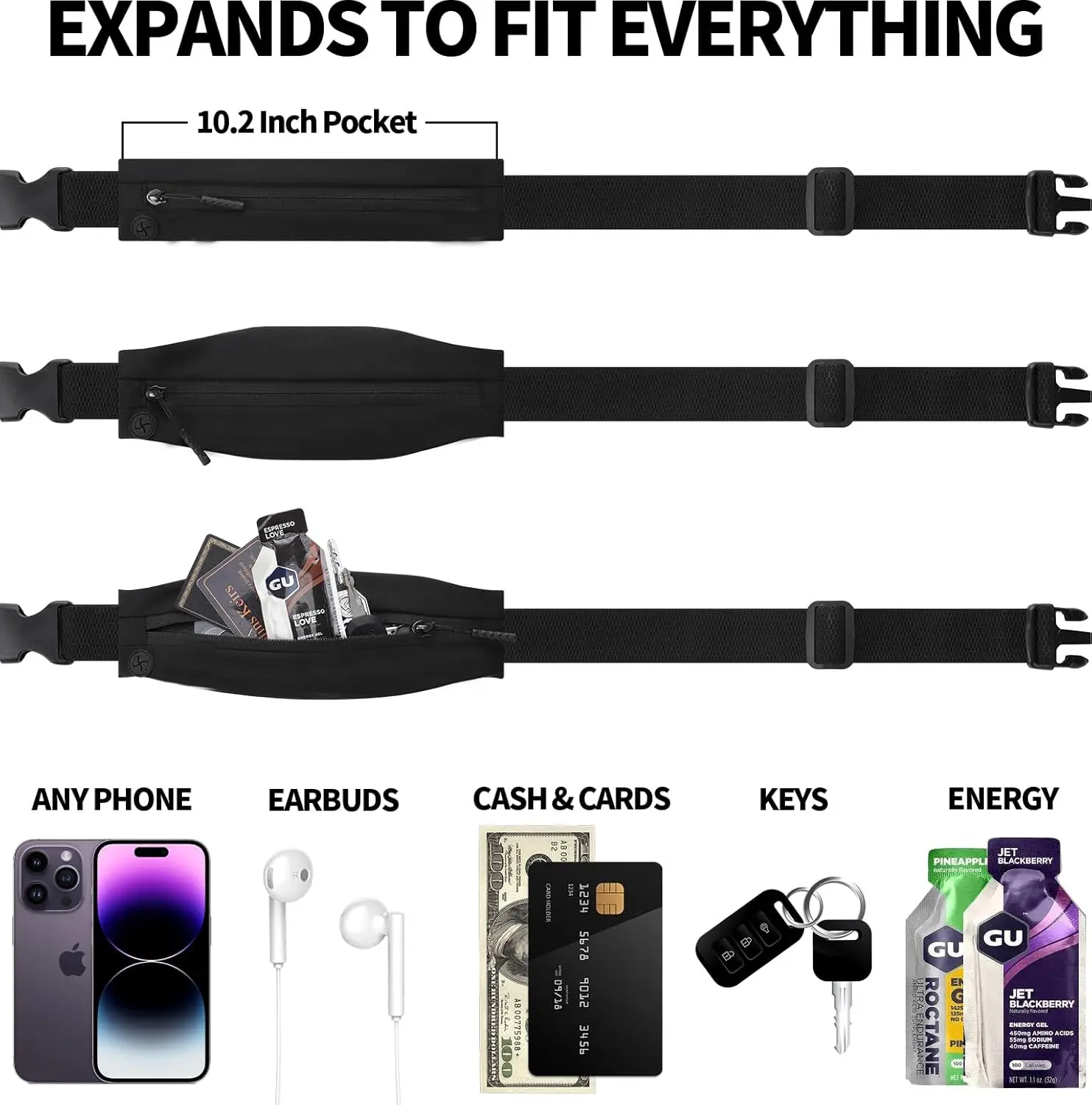 Тонкий беговой ремень ushake для женщин и мужчин - Фотография_6