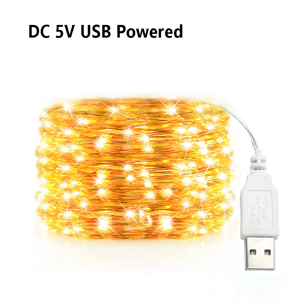 Светодиодная гирлянда длиной 10/5/3 м с питанием от usb