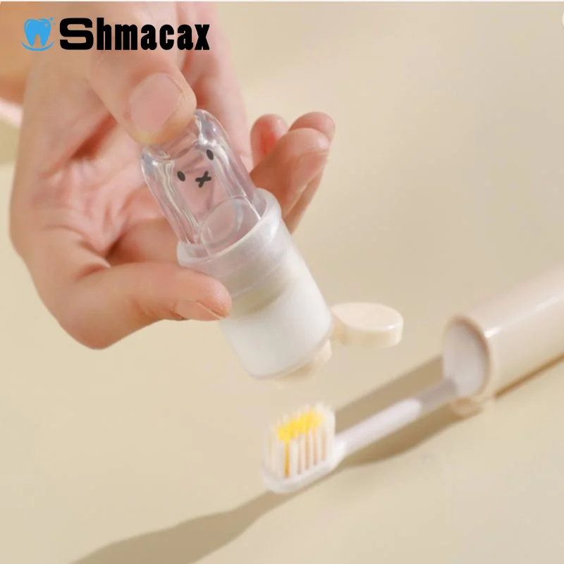 2 в 1 мини-дорожная зубная щетка