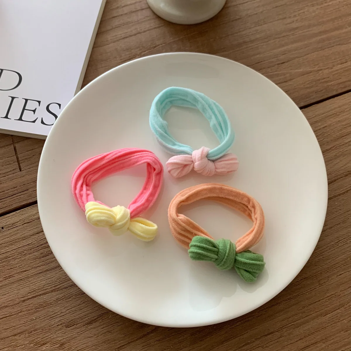 Милые однотонные заколки для волос с бантом для маленьких девочек - Фотография_6