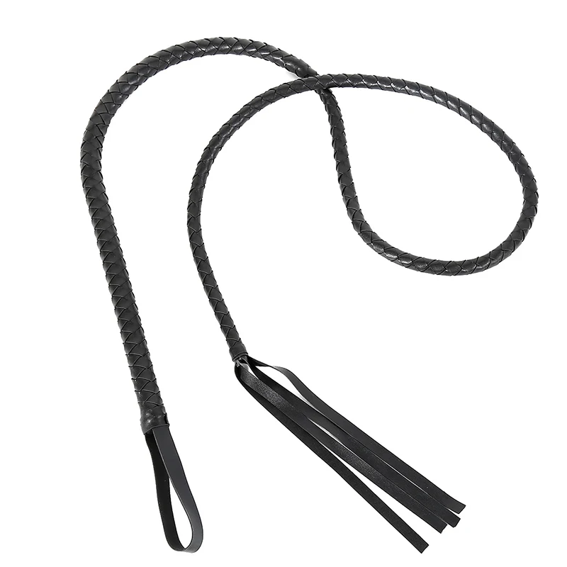 Плетеный плетёный кнут с длинной ручкой - Фотография_3