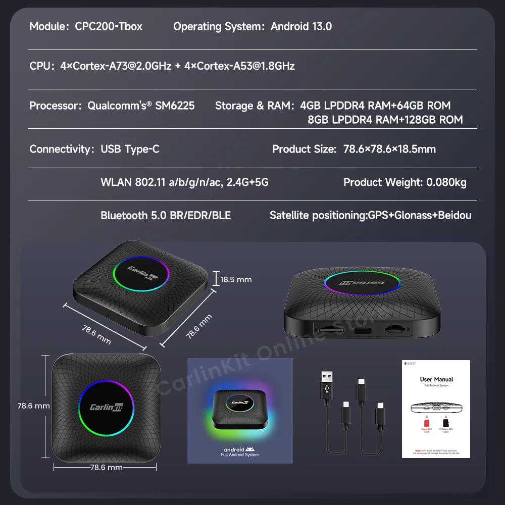 Carlinkit тв-приставка android 13 - Фотография_6