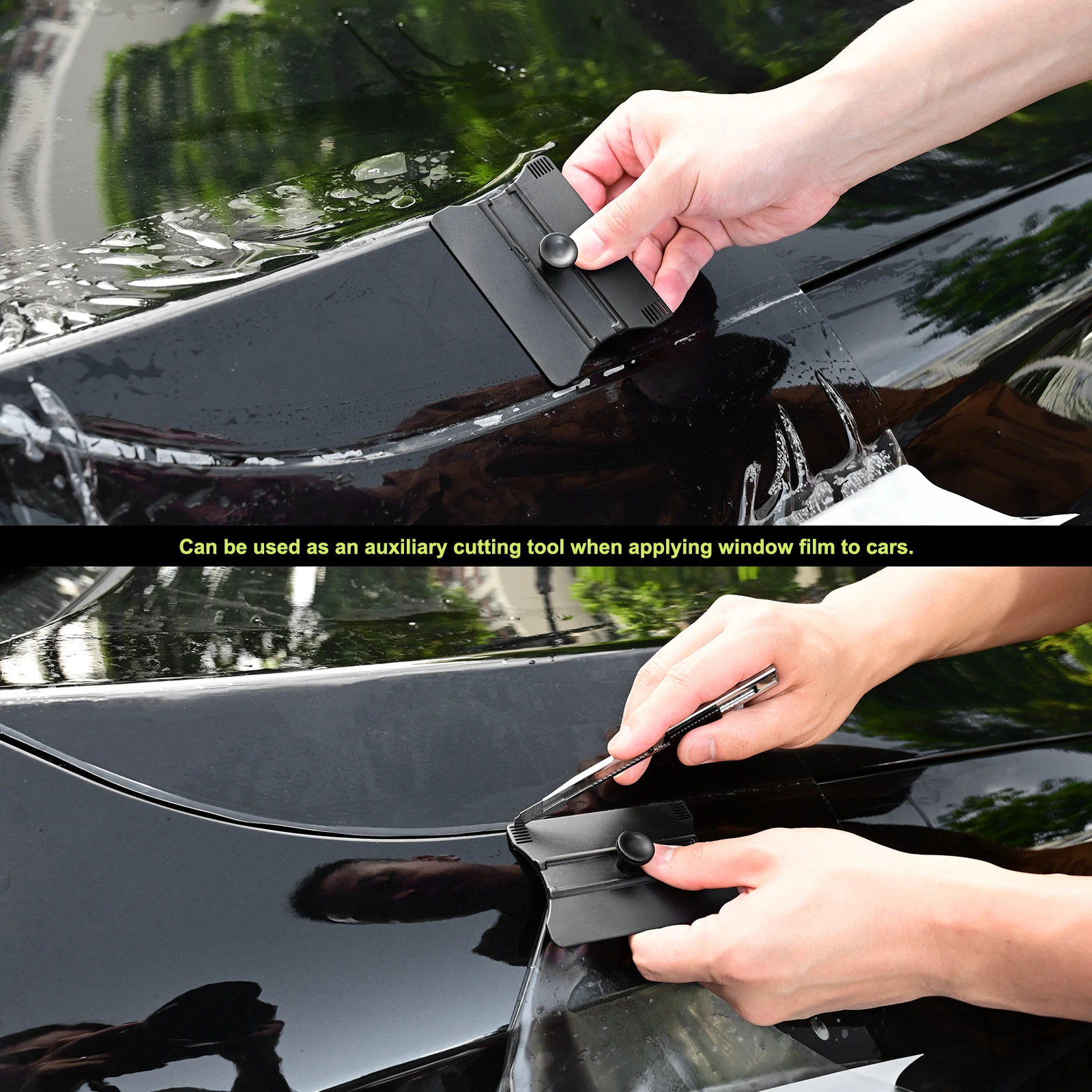 Ehdis 2-в-1 черный автомобильный скребок - Фотография_3