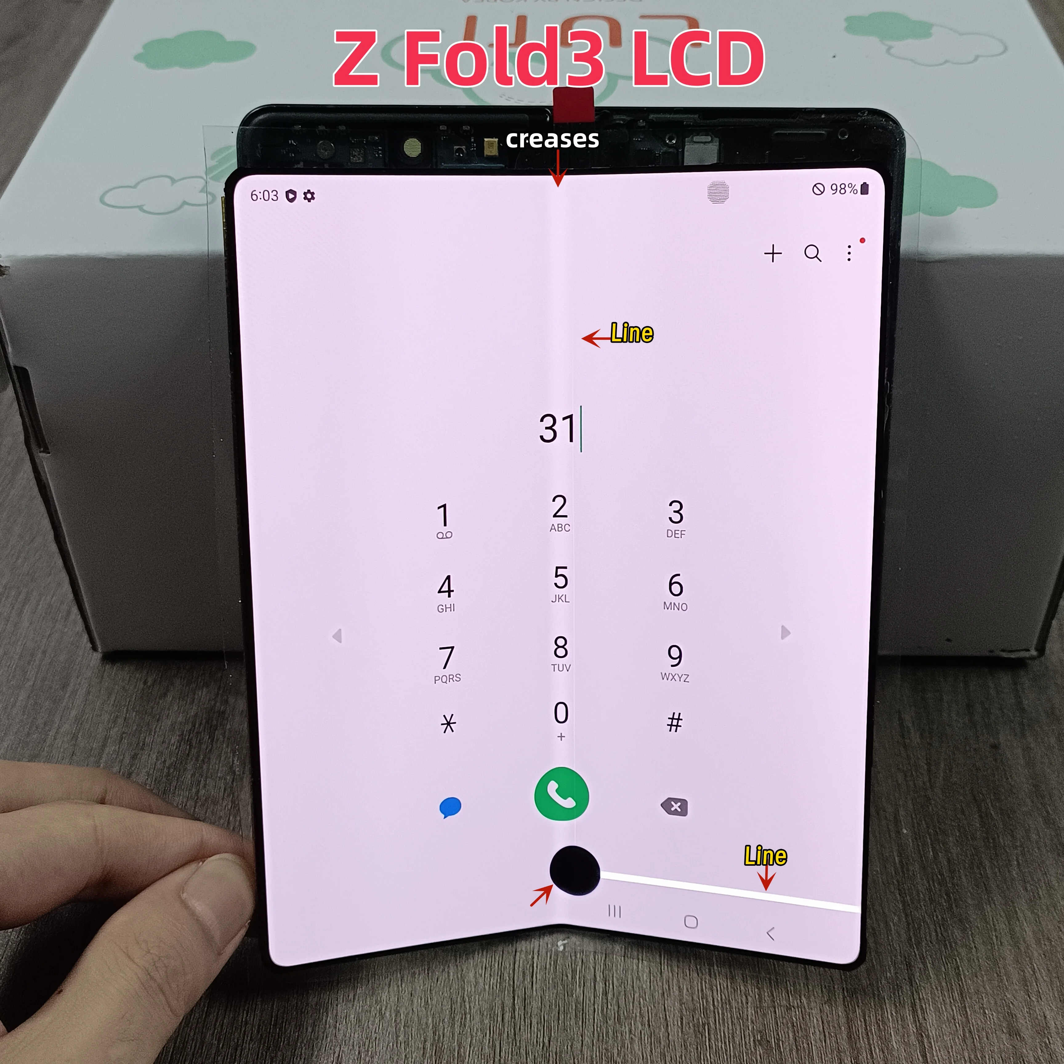 7,6-дюймовый amoled для samsung z fold 3 5g f926 f926b f926n f926u - Фотография_2