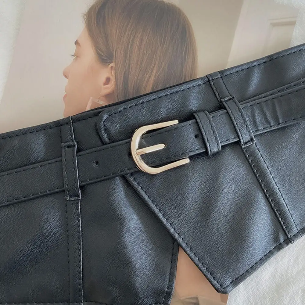 Регулируемые эластичные пояса в стиле панк из искусственной кожи - Фотография_3