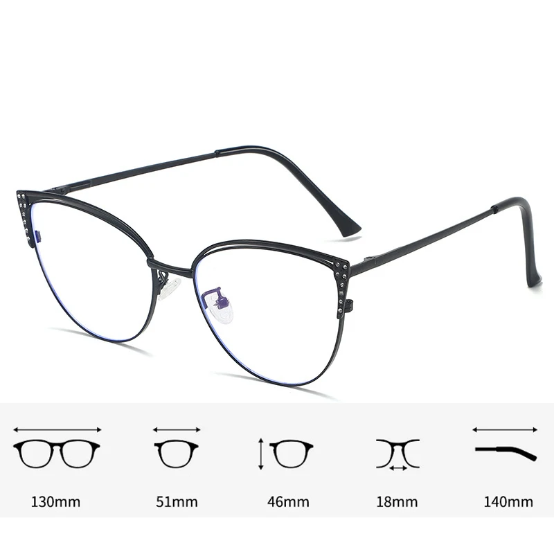 Модная металлическая оправа для очков для женщин - Фотография_6