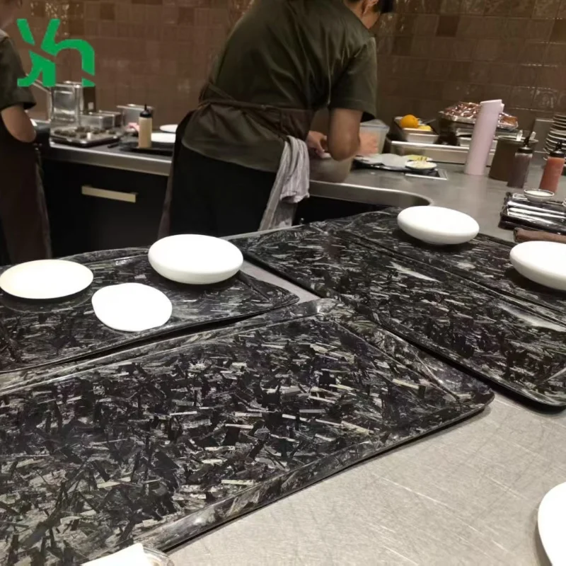 Роскошная тарелка для закусок из углеродного волокна 3k - Фотография_6