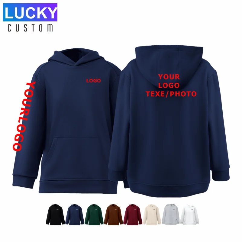 Толстовка с капюшоном и вышивкой логотипа для мужчин и женщин