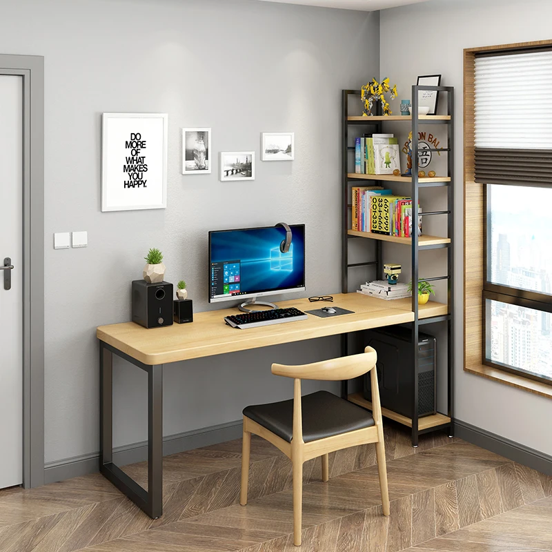 Скандинавский компьютерный стол из цельного дерева - Фотография_2